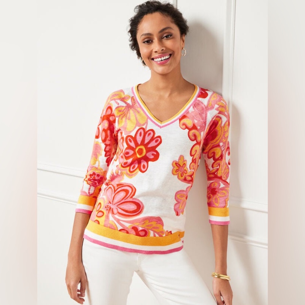 Talbots, NWT, lightweight, v-neck sweater
